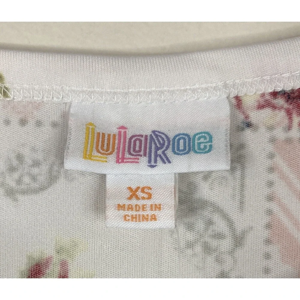 LuLaRoe Jessie Dress XS Floral Patchwork Quilt Print‎ w/Pockets NWT